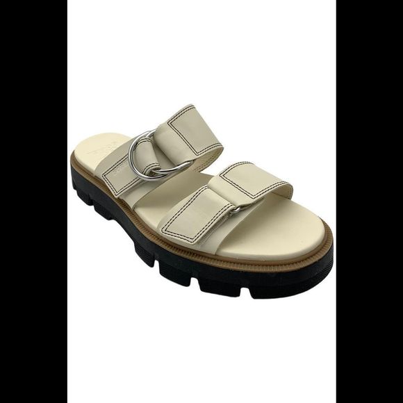 Sorel Women's Rein CB Slide Sandal Chalk/Black - Medium - Picture 1 of 3